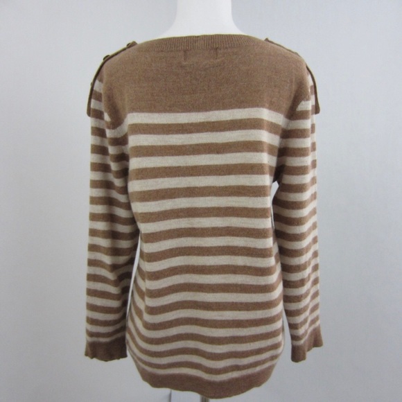 100% Merino Wool Striped Sweater - Picture 3 of 5